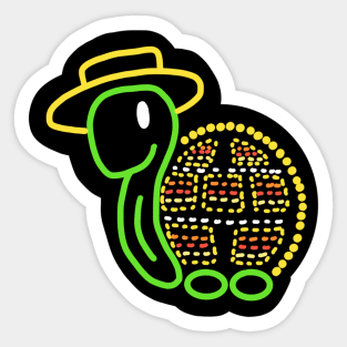 Main Street Electrical parade turtle with Hat Sticker